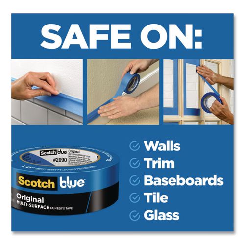Image of ScotchBlue Original Multi-Surface Painter's Tape, 3" Core, 0.70" X 60 Yds, Blue