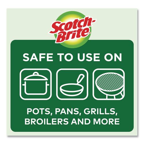 Image of Scotch-Brite® 84 Stainless Steel Scrubber, Silver, 12/carton