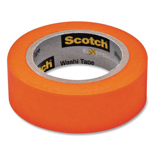 Image of Scotch® C314-ORG Expressions Washi Tape, 1.25" Core, 0.59" X 32.75 Ft, Orange