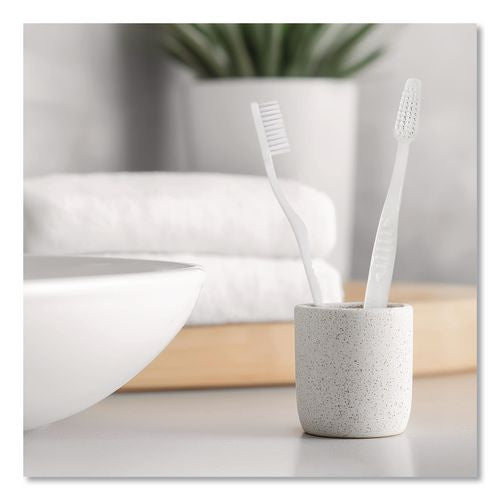 Image of Boardwalk® TBRUSHSF Toothbrush, White, 144/Carton