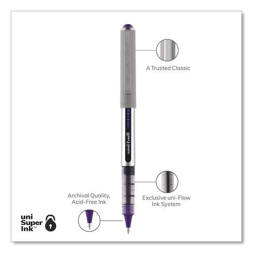 Image of uniball® 60381PP VISION Rollerball Pen, Stick, Fine 0.7 mm, Assorted Ink and Barrel Colors, 5/Pack