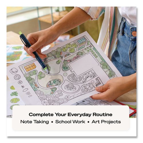 Image of uniball® 1751934 KuruToga Mechanical Pencil with Tube of Lead/Erasers, 0.5 mm, HB (#2), Black Lead, Black Barrel