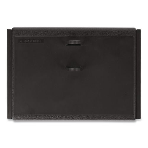 Image of AT-A-GLANCE® E19-00 Desk Calendar Base for Loose-Leaf Refill, 2 Rings, 3" x 3.75", Black