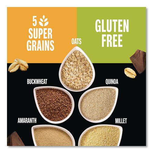 Image of KIND 67074 Healthy Grains Energy Dark Chocolate Chunk Bars, 1.4 oz Bar, 10/Box