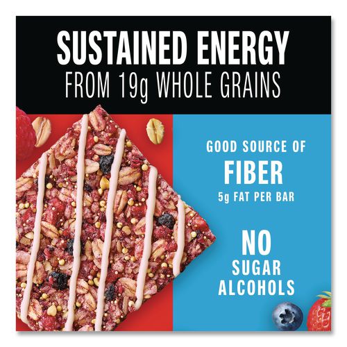 Image of KIND 67073 Healthy Grains Energy Mixed Berry Bars, 1.4 oz Bar, 10/Box