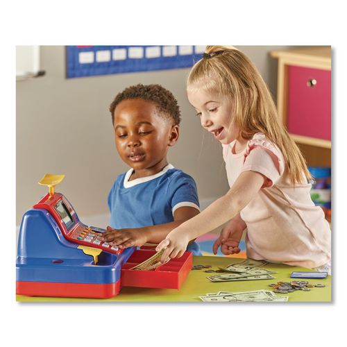 Image of Learning Resources® LER2690 Teaching Cash Register, Pre-K to K, 73 Pieces