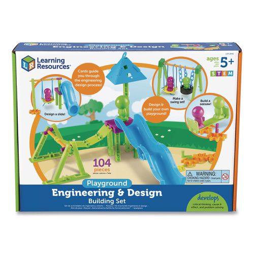 Image of Learning Resources® LER2842 Playground Engineering and Design Building Set, Grades Pre-K to 1, 104 Pieces