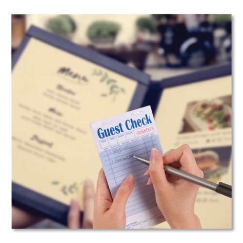 Image of AmerCareRoyal® GC3632-1 Guest Check Pad with Ruled Back, 15 Lines, One-Part (No Copies), 3.5 x 6.7, 50 Forms/Pad, 50 Pads/Carton