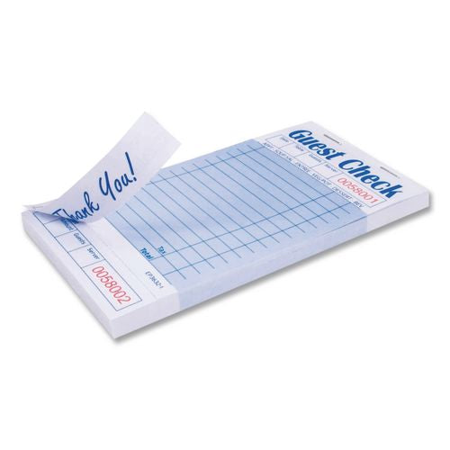 Image of AmerCareRoyal® GC3632-1 Guest Check Pad with Ruled Back, 15 Lines, One-Part (No Copies), 3.5 x 6.7, 50 Forms/Pad, 50 Pads/Carton
