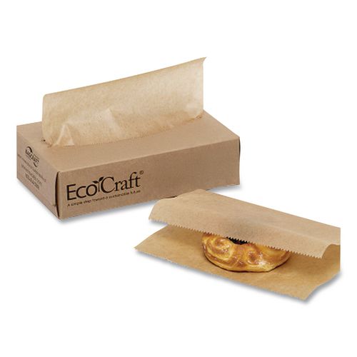 Image of Bagcraft 10001 Ecocraft Interfolded Dry Wax Deli Sheets, 6 X 10.75, Natural, 1,000/box, 10 Boxes/carton