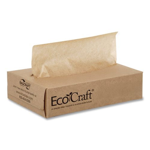 Image of Bagcraft 10001 Ecocraft Interfolded Dry Wax Deli Sheets, 6 X 10.75, Natural, 1,000/box, 10 Boxes/carton
