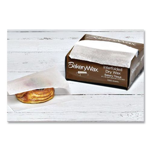 Image of Bagcraft P010006 EcoCraft Interfolded Dry Wax Bakery Tissues, 6 x 10.75, White, 1,000/Box, 10 Boxes/Carton