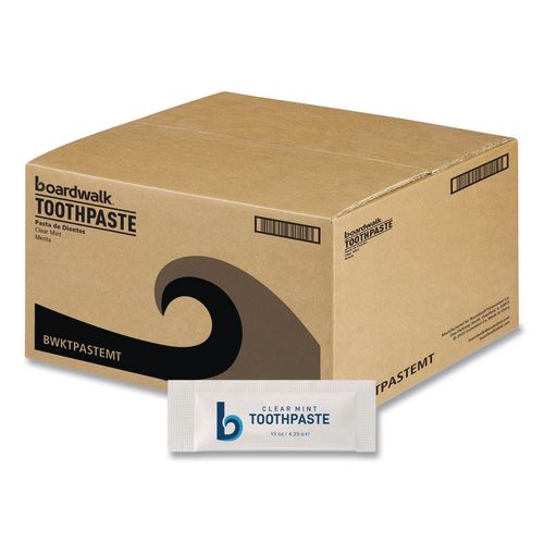 Image of Boardwalk® TPASTEMT Toothpaste, Peppermint, 0.15 oz Sachet, 1,000/Carton