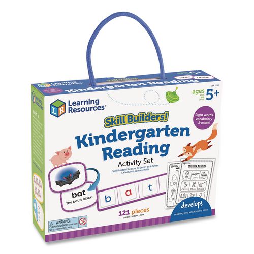 Image of Learning Resources® LER1246 Skill Builders! Kindergarten Reading Activity Set, Grades K to 1, 121 Pieces
