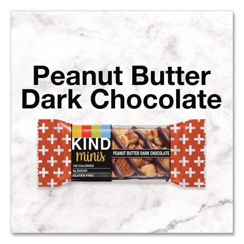 Image of KIND 43012 Minis Peanut Butter Dark Chocolate and Dark Chocolate Cherry Cashew Variety Pack, 0.74 oz Bar, 20/Box