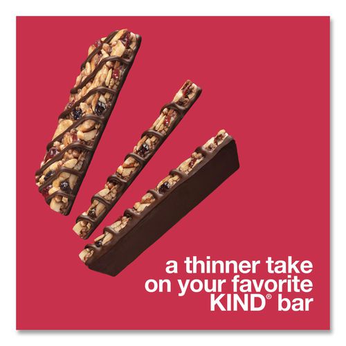 Image of KIND 41891 Thins Peanut Butter Dark Chocolate and Dark Chocolate Cherry Cashew Variety Pack, 0.74 oz Bar, 20/Box