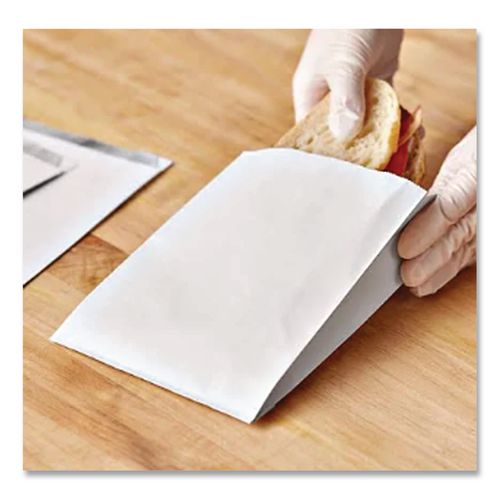 Image of Bagcraft 300496 ToGo! Foil Insulator Deli and Sandwich Bags, 5.25" x 3.5" x 12", White, 500/Carton
