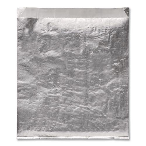 Image of Bagcraft 300533 Foil Single-Serve Bags, Unlabeled Burger, 6" x 0.75" x 6.5", Silver, 1,000/Carton