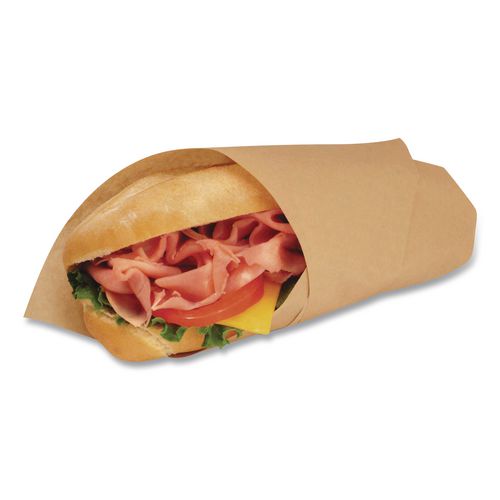 Image of Bagcraft 300898 EcoCraft Grease-Resistant Paper Wraps and Liners, 15 x 16, Natural, 1,000/Box, 3 Boxes/Carton