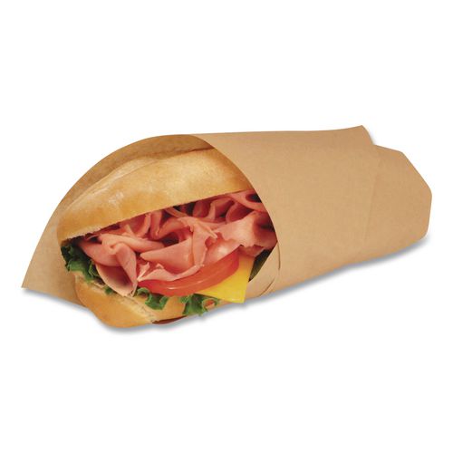 Image of Bagcraft 300899 EcoCraft Grease-Resistant Paper Wraps and Liners, 14 x 14, Natural, 1,000/Box, 4 Boxes/Carton