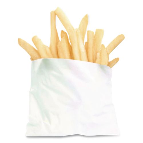 Image of Bagcraft 450003 French Fry Bags, 4.5" x 2" x 3.5", White, 2,000/Carton