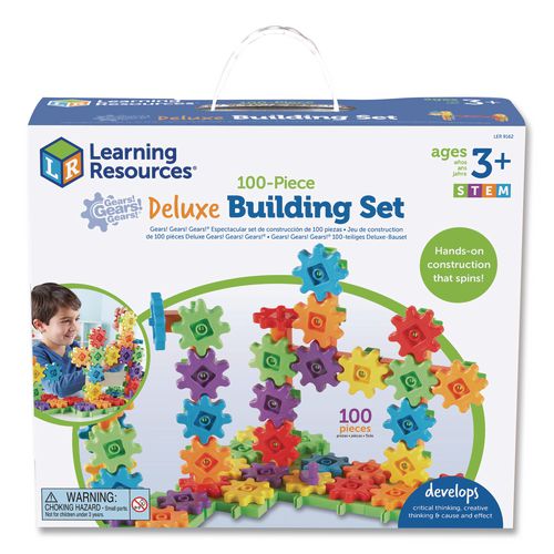 Image of Learning Resources® LER9162 Gears! Gears! Gears! Deluxe Building Set, Grades Pre-K to 5, 100 Pieces