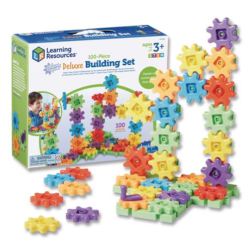 Image of Learning Resources® LER9162 Gears! Gears! Gears! Deluxe Building Set, Grades Pre-K to 5, 100 Pieces