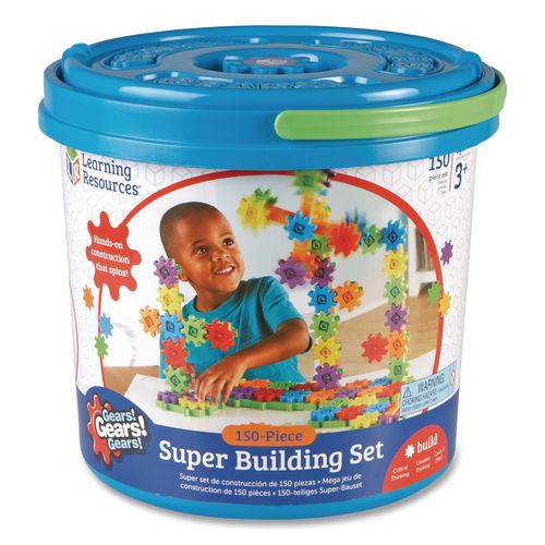Image of Learning Resources® LER9164 Gears! Gears! Gears! Super Building Set, Grades Pre-K to 5, 150 Pieces
