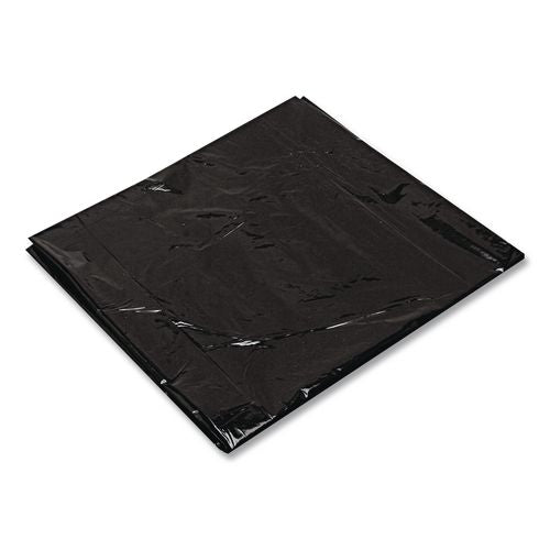 Image of Trinity Plastics 100392 Low-Density Can Liners, 10 gal, 1 mil, 24" x 23", Black, Flat Pack, 500/Carton