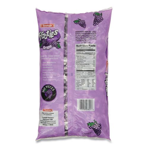 Image of Tootsie Roll® TOO7801 Frooties, Grape, 38.8 Oz Bag, 360 Pieces/bag