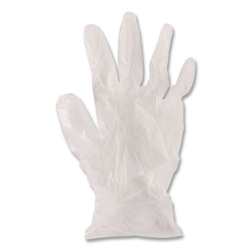Image of Boardwalk® BWK365XLCT General Purpose Vinyl Gloves, Powder-Free, X-Large, 2.6 mil Thick, 9.5" Long, Clear, 100/Box, 10 Boxes/Carton