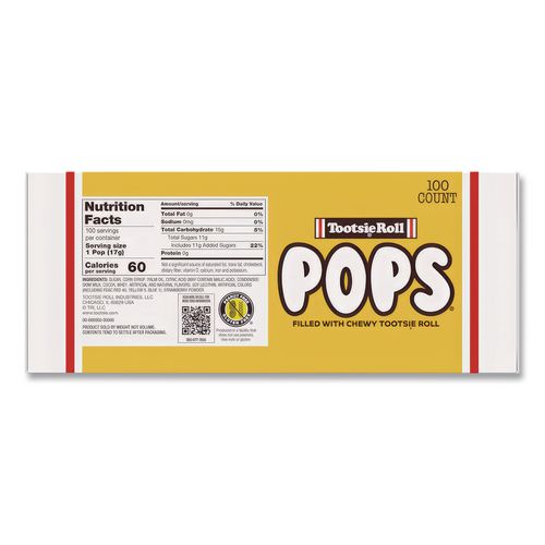 Image of Tootsie Roll® TOO508 Tootsie Pops, Assorted Original Flavors, 0.6 oz Lollipops, 100/Box