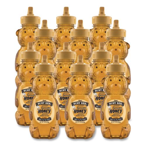 Image of Busy Bee GHZ90130 Clover Honey, 12 Oz Bottle, 12/carton