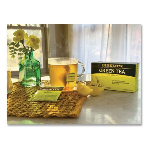 Image of Bigelow® RCB10346 Green Tea With Lemon, Lemon, 0.34 Lbs, 28/box