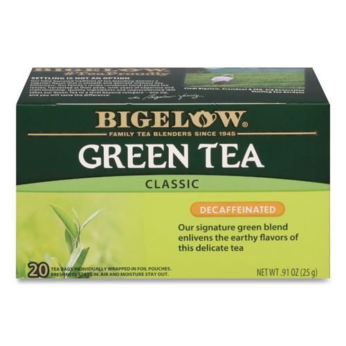 Image of Bigelow® RCB10347 Decaffeinated Green Tea, Green Decaf, 0.34 Lbs, 28/box