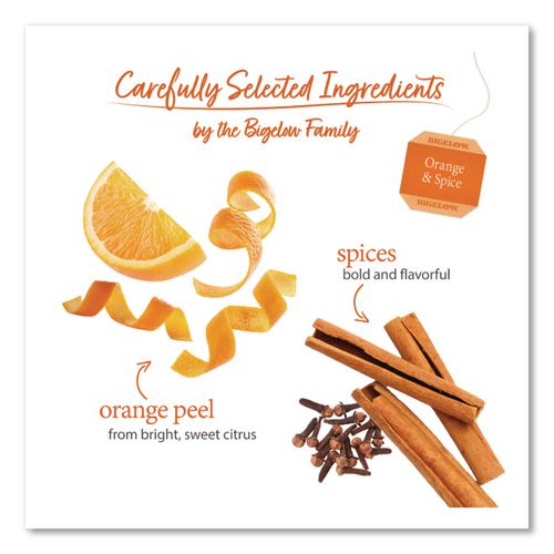 Image of Bigelow® RCB00398 Orange And Spice Herbal Tea, 28/box