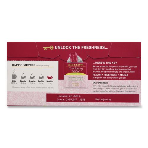 Image of Bigelow® RCB004001 Cranberry Apple Herbal Tea, 28/box