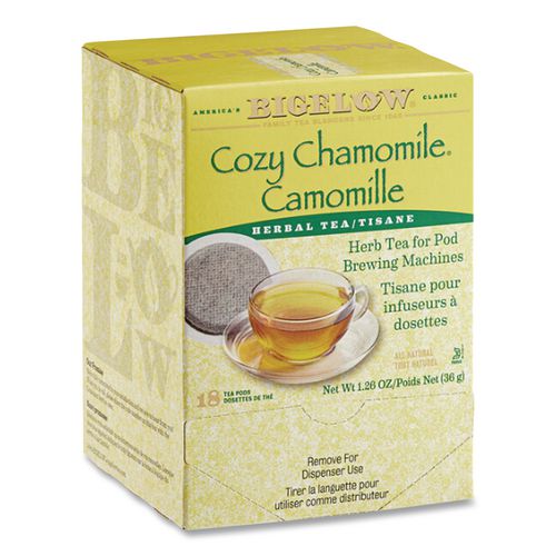 Image of Bigelow® RCB10906 Cozy Chamomile Herbal Tea Pods, 1.90 Oz, 18/box