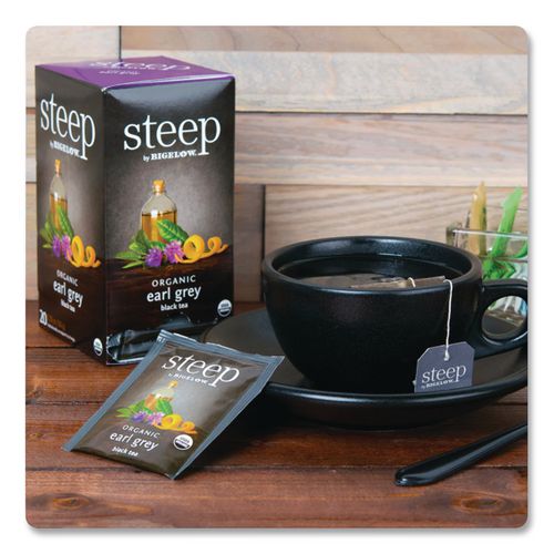 Image of Bigelow® RCB17700 Steep Tea, Earl Grey, 1.28 Oz Tea Bag, 20/box