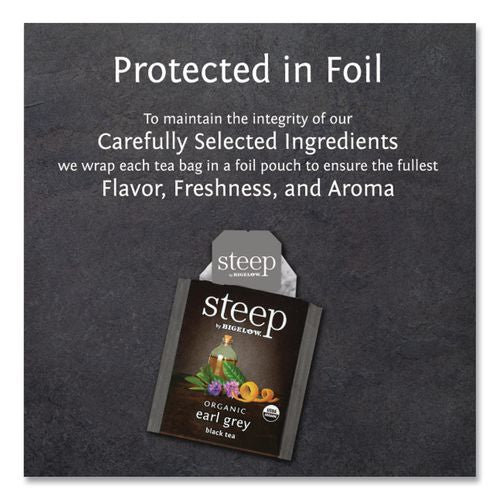 Image of Bigelow® RCB17700 Steep Tea, Earl Grey, 1.28 Oz Tea Bag, 20/box