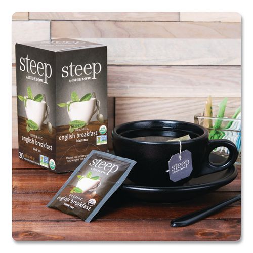 Image of Bigelow® RCB17701 Steep Tea, English Breakfast, 1.6 Oz Tea Bag, 20/box