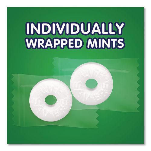 Image of LifeSavers® NFG885041 Hard Candy Mints, Wint-O-Green, Individually Wrapped, 6.25 Oz Bag