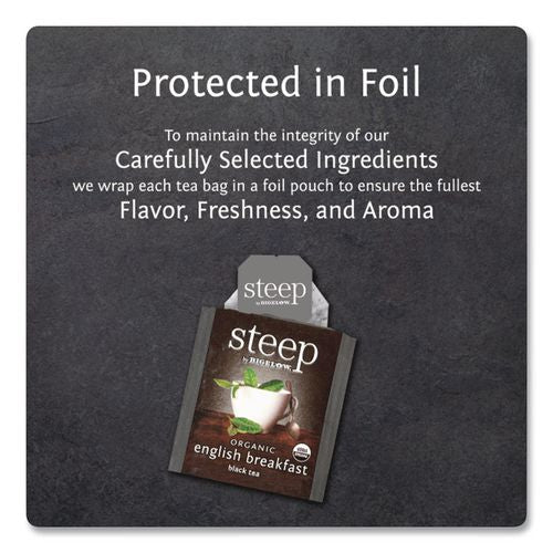 Image of Bigelow® RCB17701 Steep Tea, English Breakfast, 1.6 Oz Tea Bag, 20/box