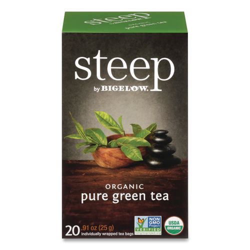 Image of Bigelow® RCB17703 Steep Tea, Pure Green, 0.91 Oz Tea Bag, 20/box