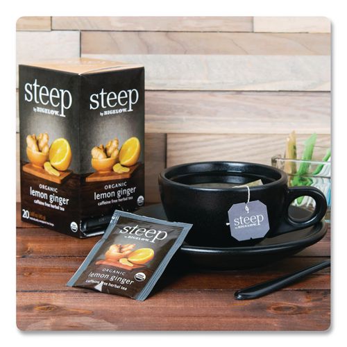 Image of Bigelow® RCB17704 Steep Tea, Lemon Ginger, 1.6 Oz Tea Bag, 20/box