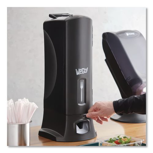 Image of WeGo Utensil Dispenser, Holds 100 Knives, 10.22 x 12.5 x 23.75, Black