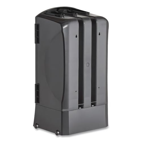 Image of WeGo Trio Utensil Dispenser, Holds 100 Forks/100 Knives/100 Spoons, 13.39 x 15.75 x 23.62, Black