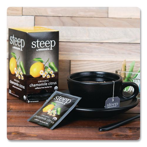 Image of Bigelow® RCB17707 Steep Tea, Chamomile Citrus Herbal, 1 Oz Tea Bag, 20/box