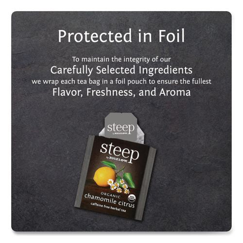 Image of Bigelow® RCB17707 Steep Tea, Chamomile Citrus Herbal, 1 Oz Tea Bag, 20/box