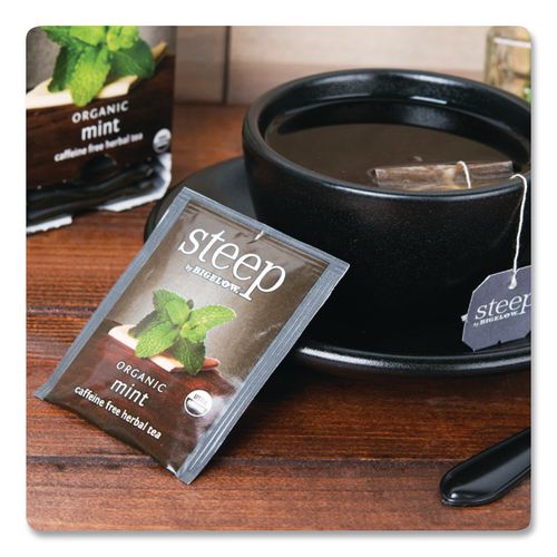 Image of Bigelow® RCB17709 Steep Tea, Mint, 1.41 Oz Tea Bag, 20/box